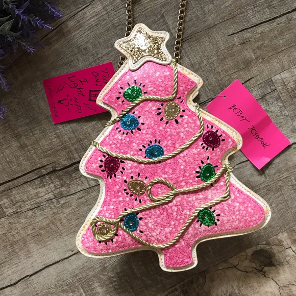 betsey johnson christmas tree purse